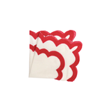 Scalloped Napkin Red