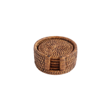 Rattan Coaster Set