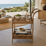 Rattan Bar Cart Sloane