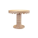 Scalloped Rattan Table Belgravia