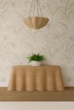 Scalloped Rattan Console Table Sloane