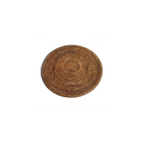 Round rattan placemat