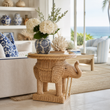 Elephant Rattan Side Table