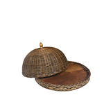Rattan Cake Dome With Tray