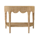 Rattan Scalloped Console Table Kelly