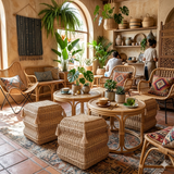 Rattan Braided Stool