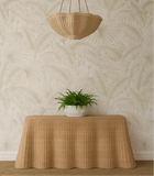 Scalloped Rattan Console Table Sloane