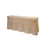 Scalloped Rattan Console Table Sloane