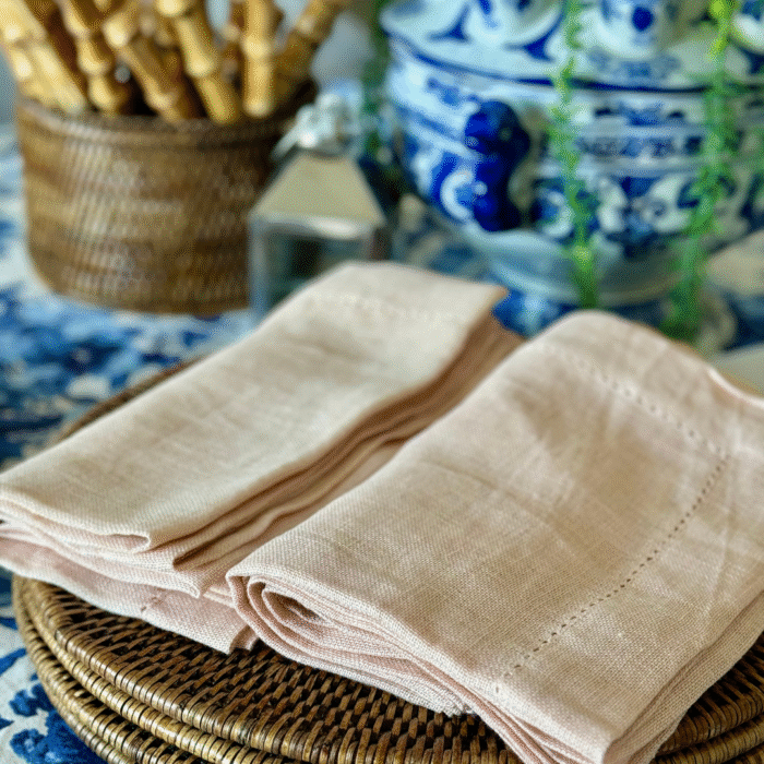 Linen Napkin Salmon (set of 12) - Image 1