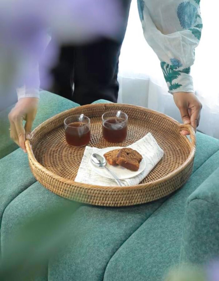 Rattan Serving Tray  Mayumi - Image 2